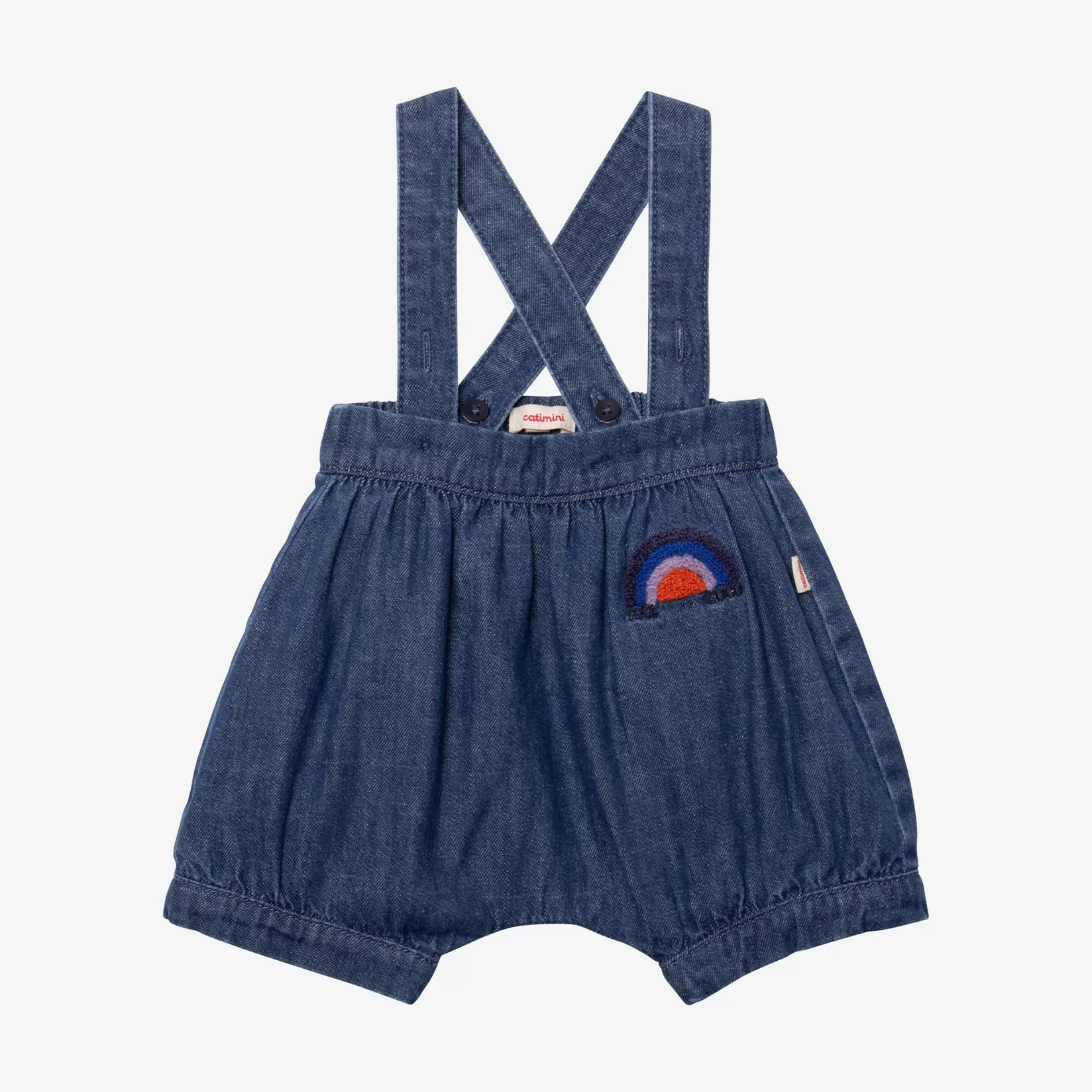 Newborn Embroidered Denim Bloomers*Catimini Store