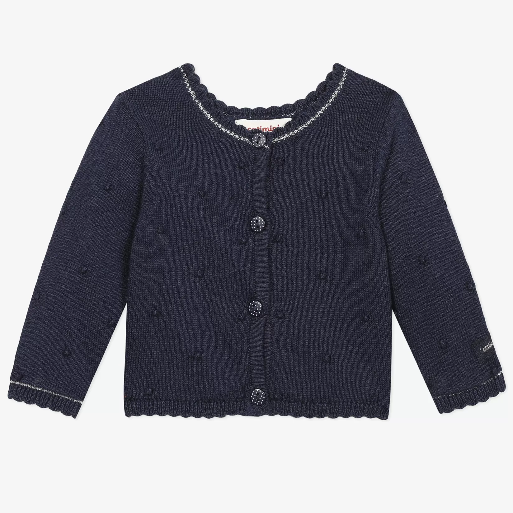 Newborn Girl Blue Reversible Cardigan*Catimini Shop