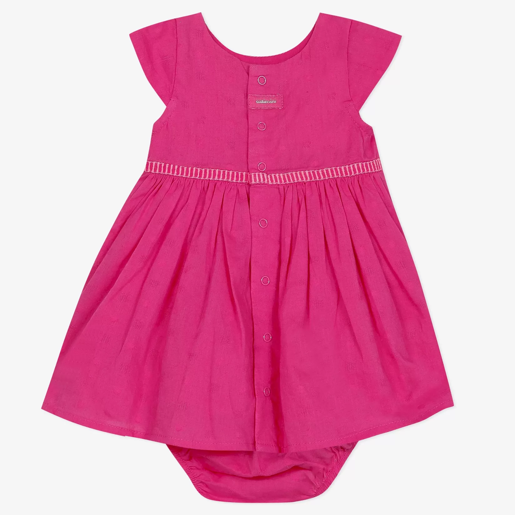 Newborn Girl Fuschia Pink Dress And Bloomer Set*Catimini Flash Sale