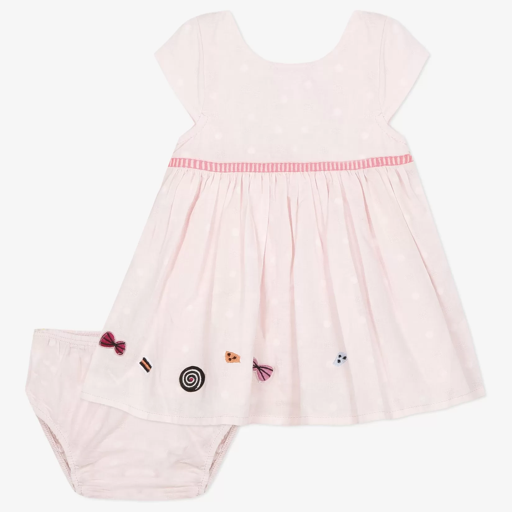 Newborn Girl Light Pink Dress And Bloomer Set*Catimini Cheap