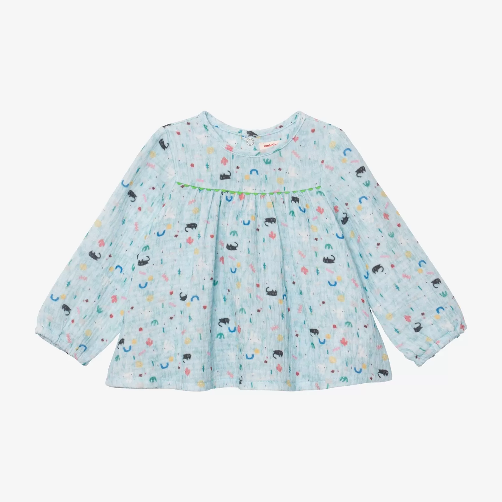 Newborn Girl Pastel Blue Blouse*Catimini Discount