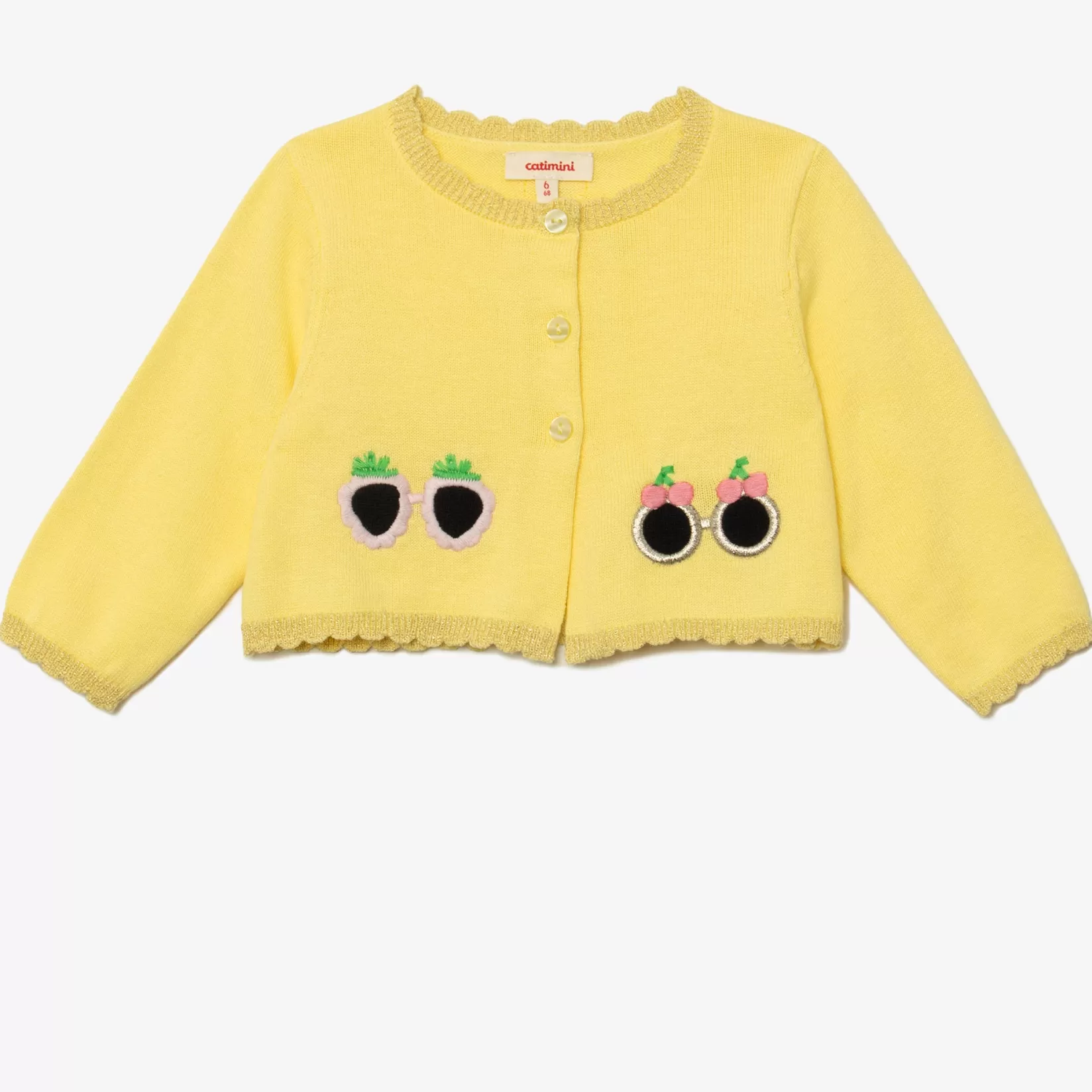 Newborn Girl Yellow Cardigan*Catimini Cheap