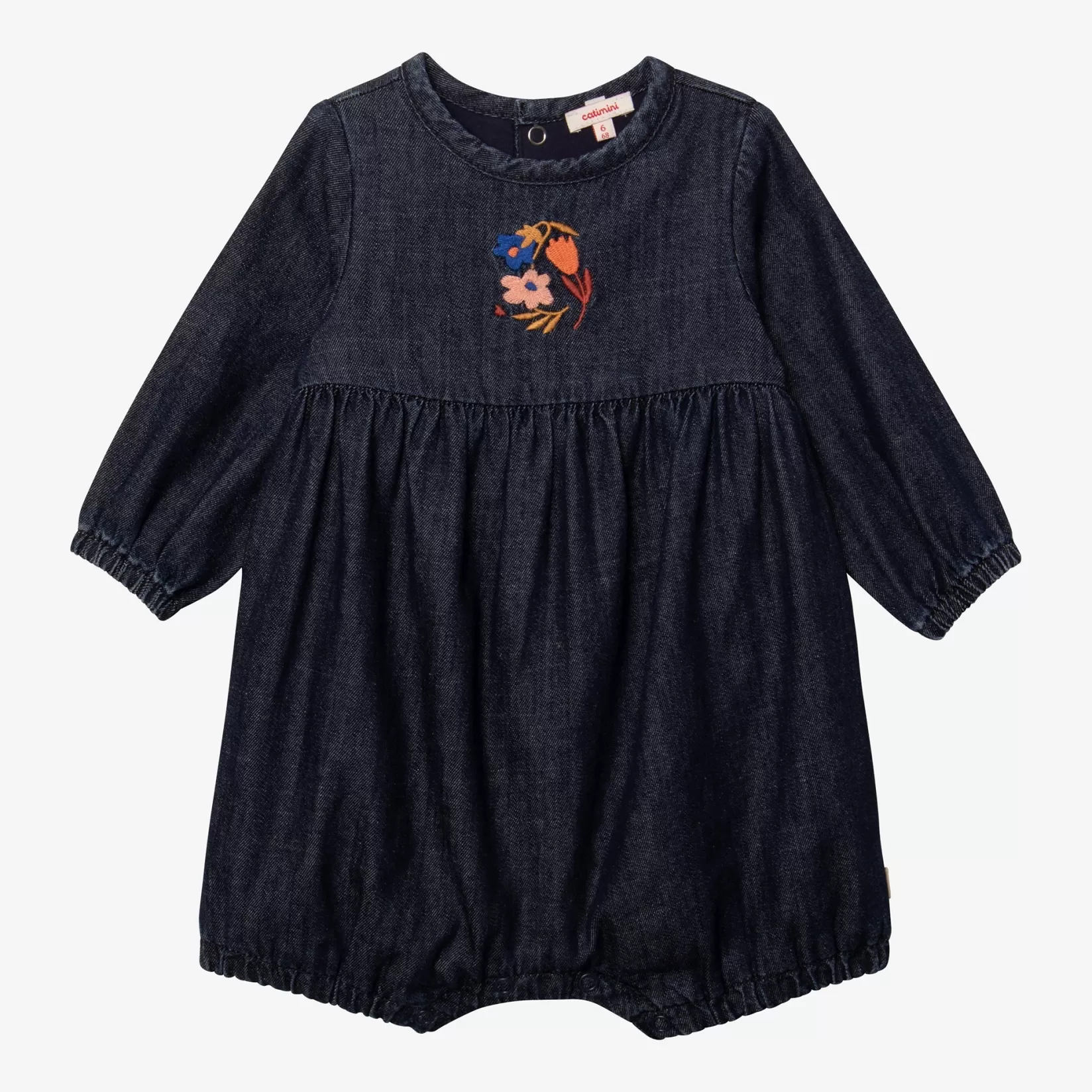 Newborn Girls' Dark Blue Denim Romper*Catimini Flash Sale