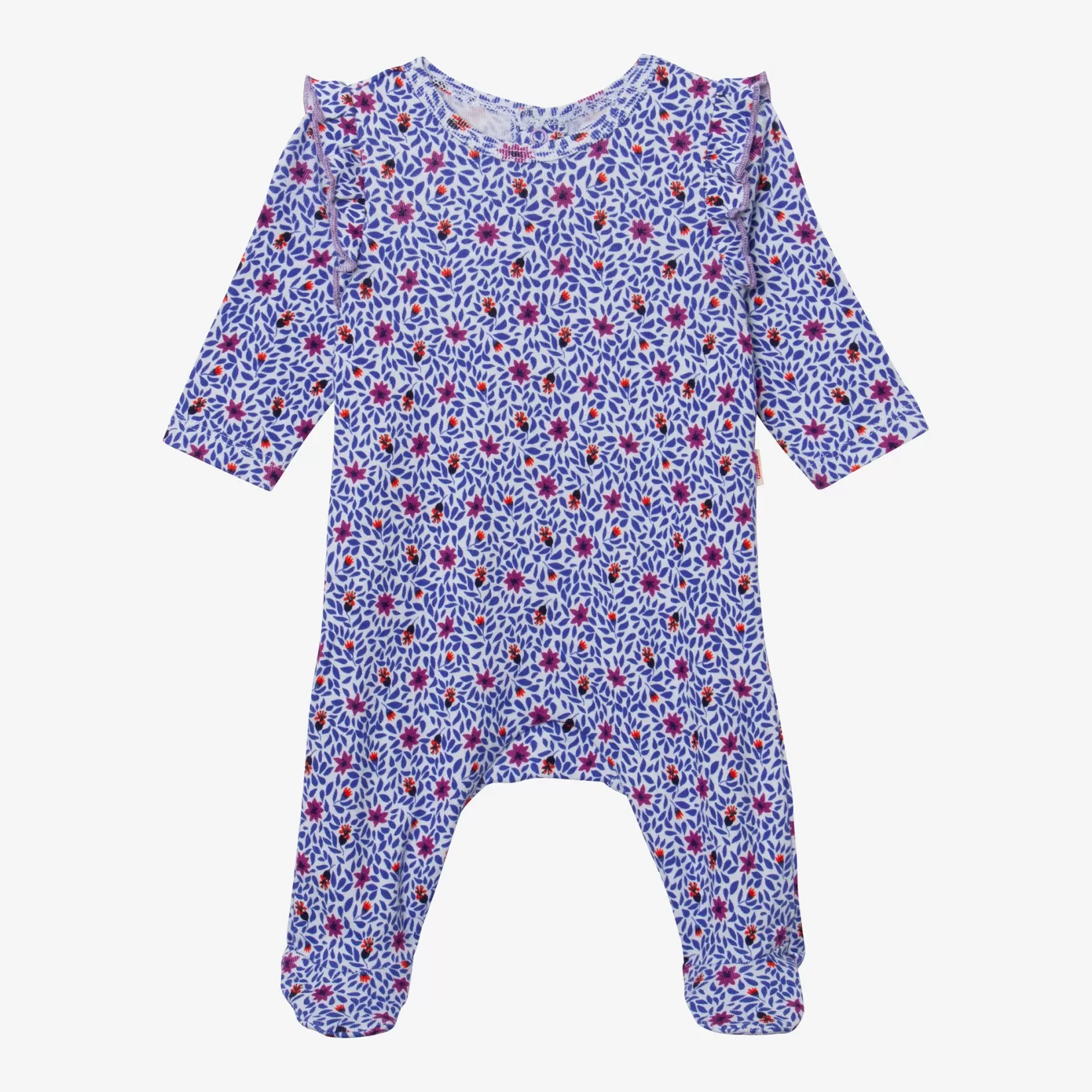 Newborn Girl's Footie Pajama With Micro Flowers*Catimini Hot