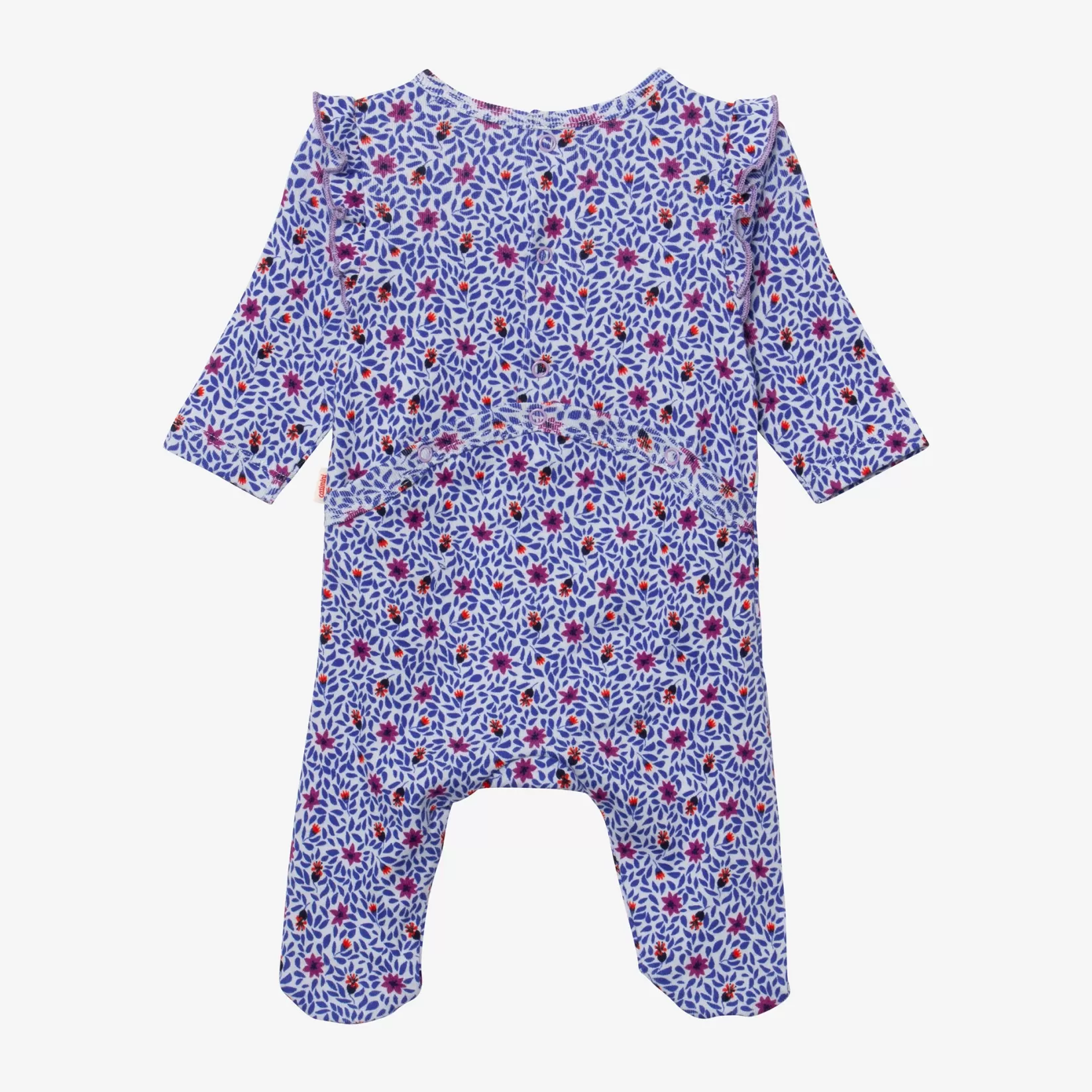 Newborn Girl's Footie Pajama With Micro Flowers*Catimini Hot