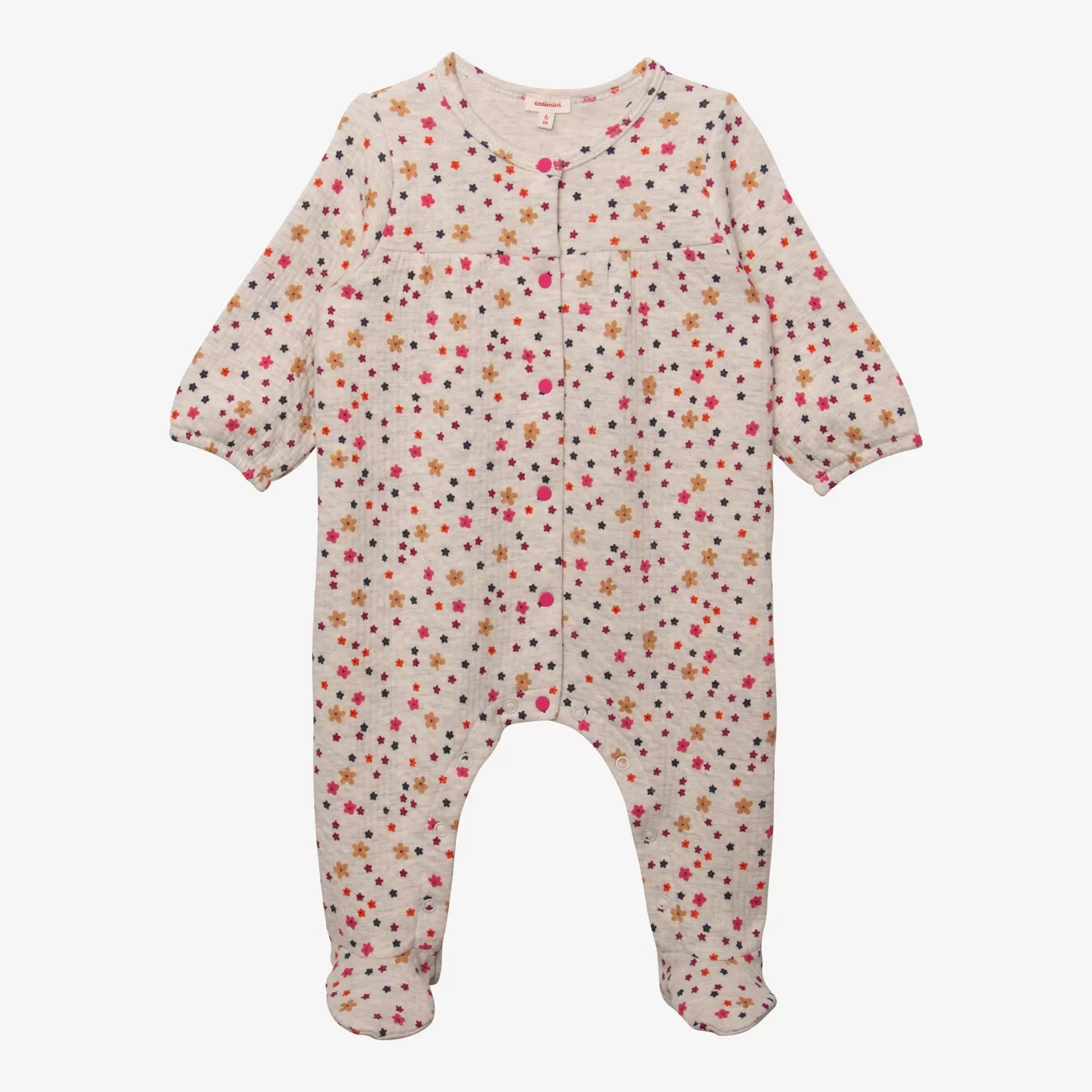 Newborn Girls' Heather Grey Footie Pajama*Catimini Shop