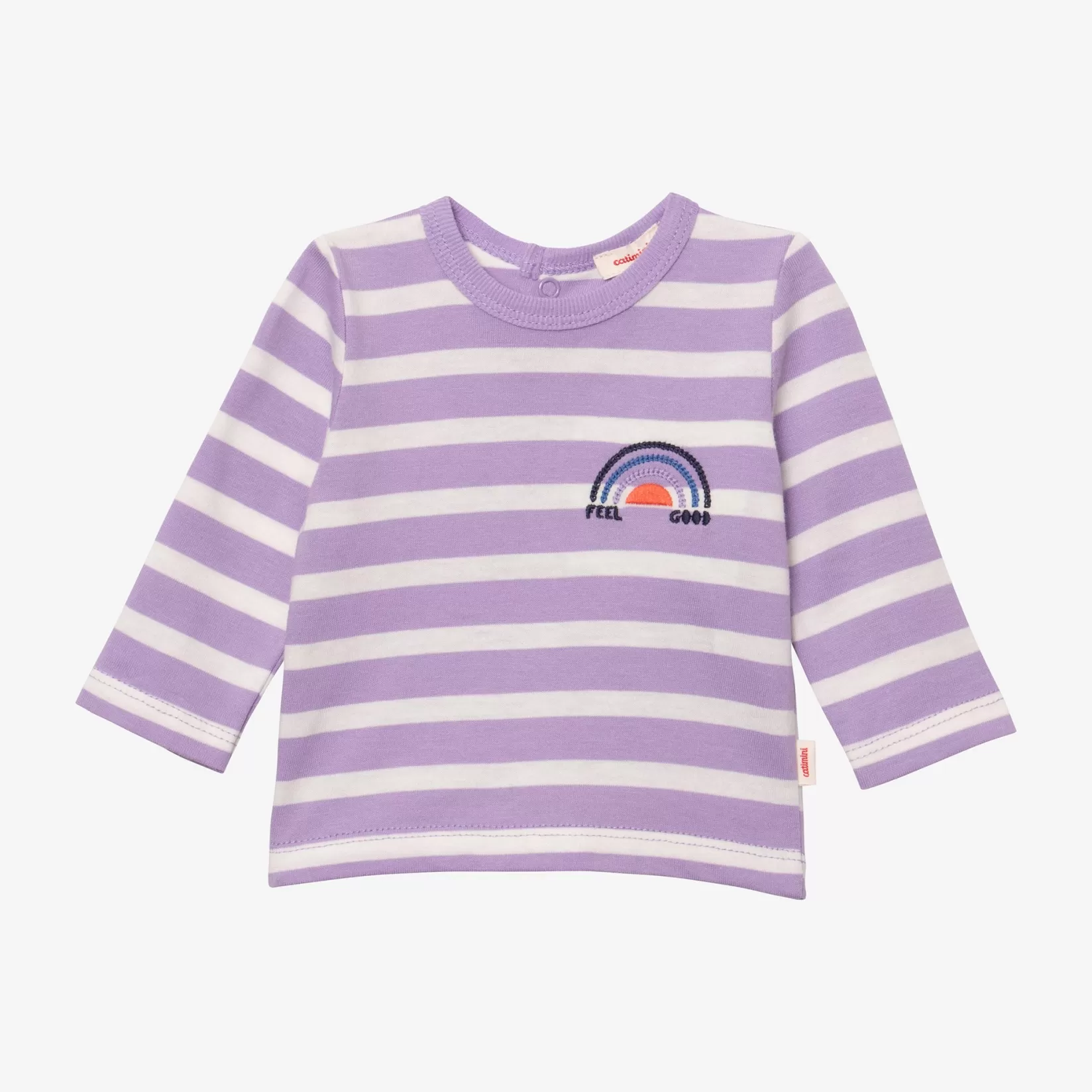 Newborn Girls' Purple Striped T-Shirt*Catimini New