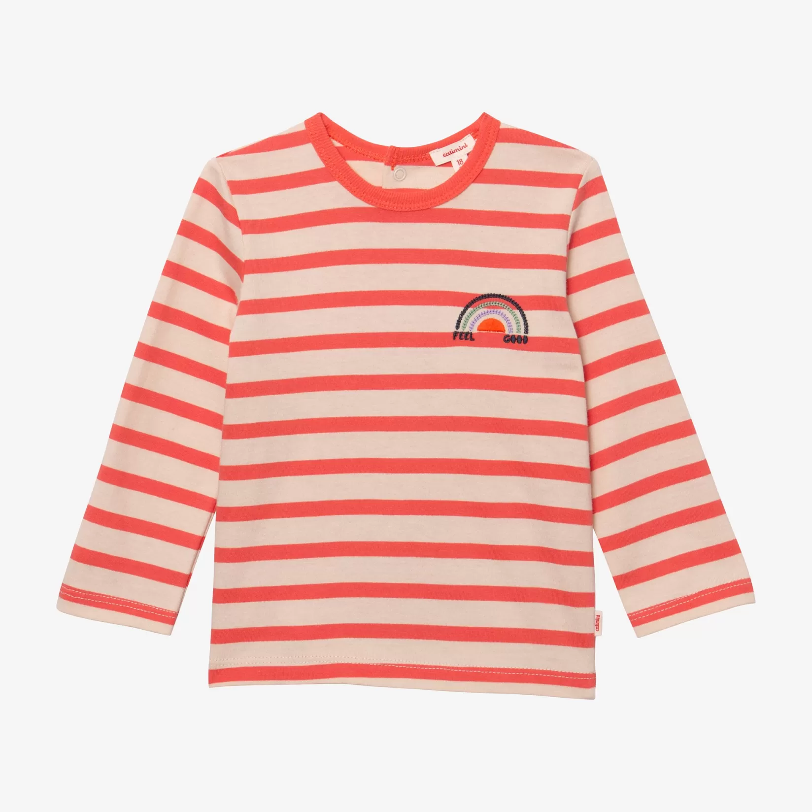 Newborn Girls' Striped Vanilla T-Shirt*Catimini Hot