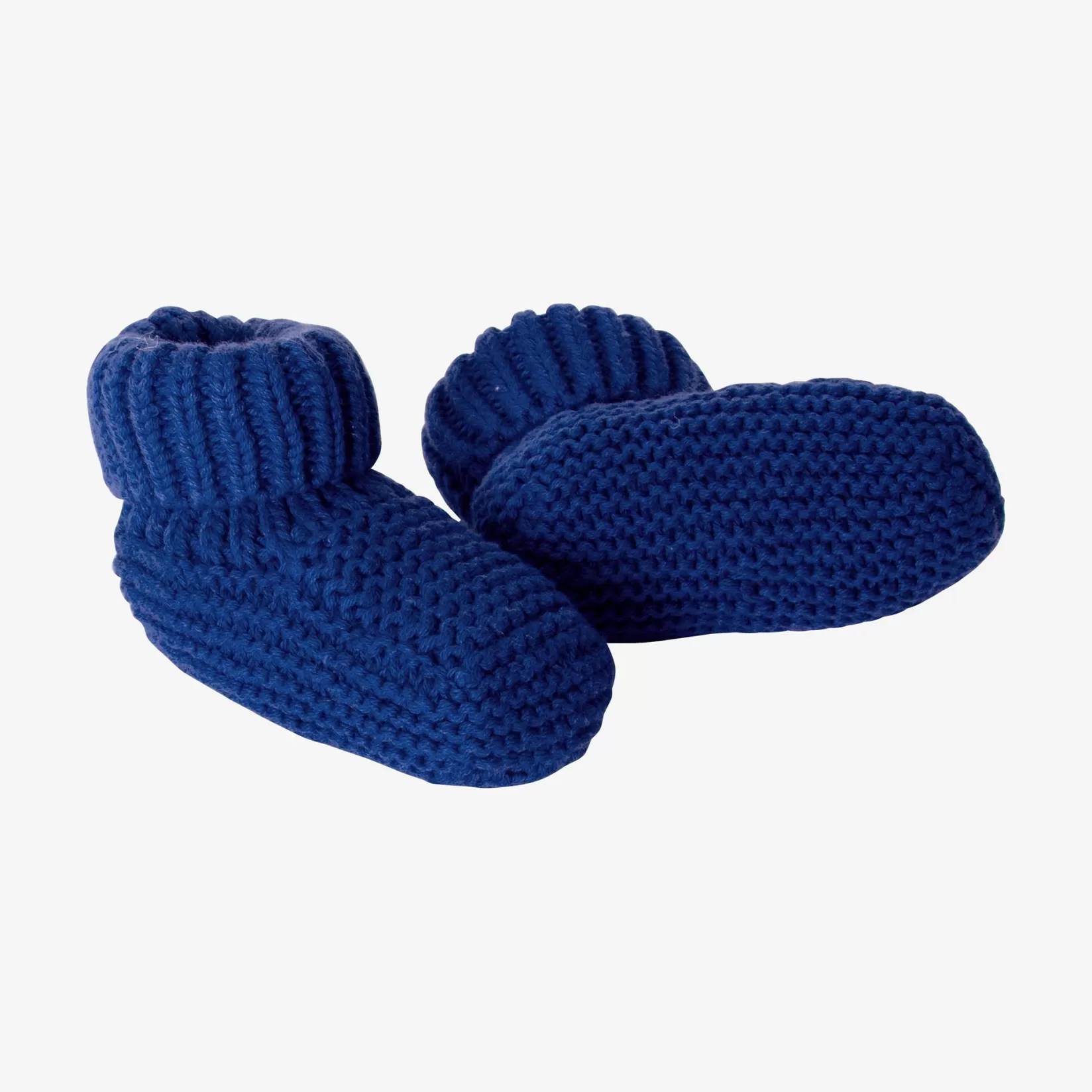 Newborn Knit Booties In Blue*Catimini Shop