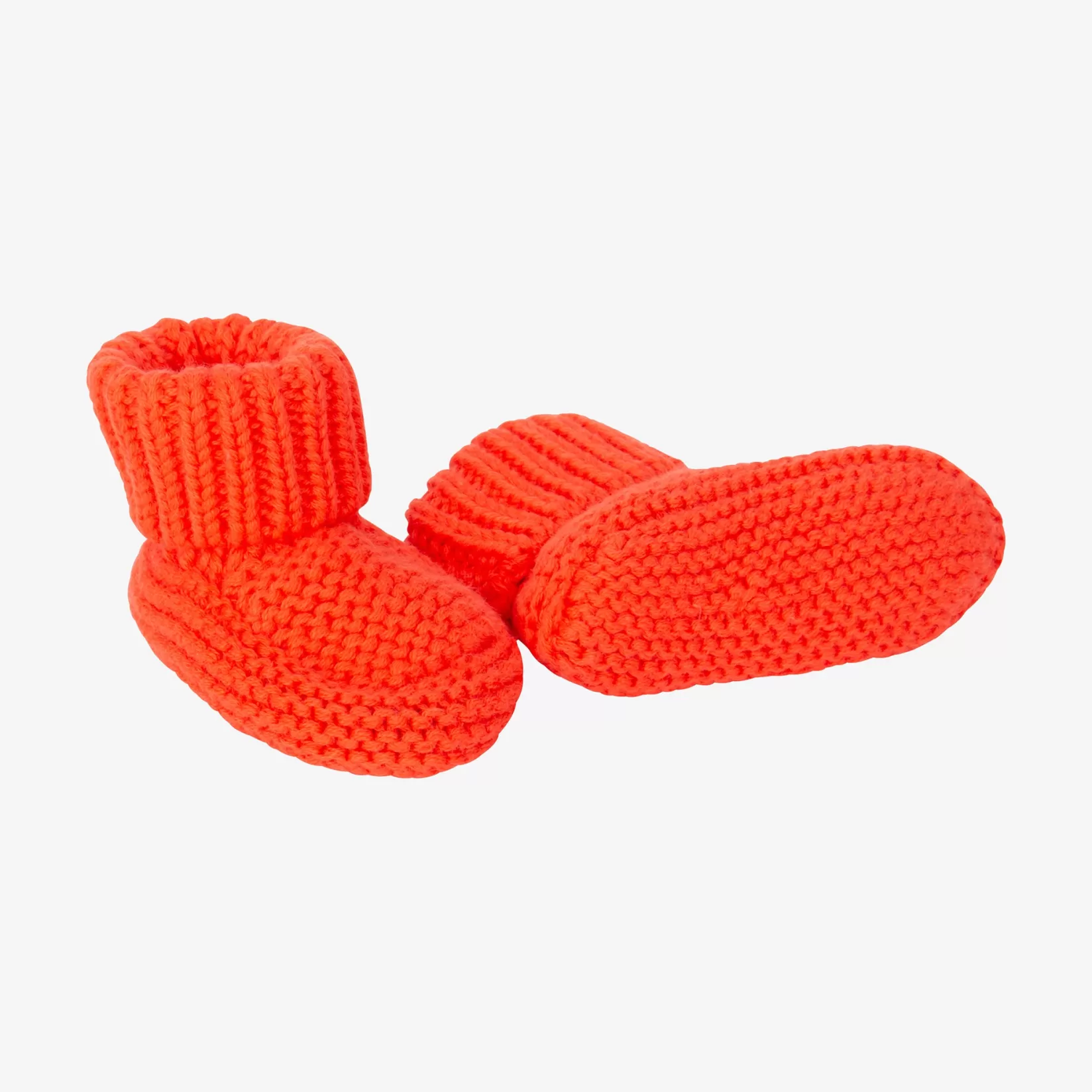 Newborn Orange Knitted Baby Booties*Catimini Online